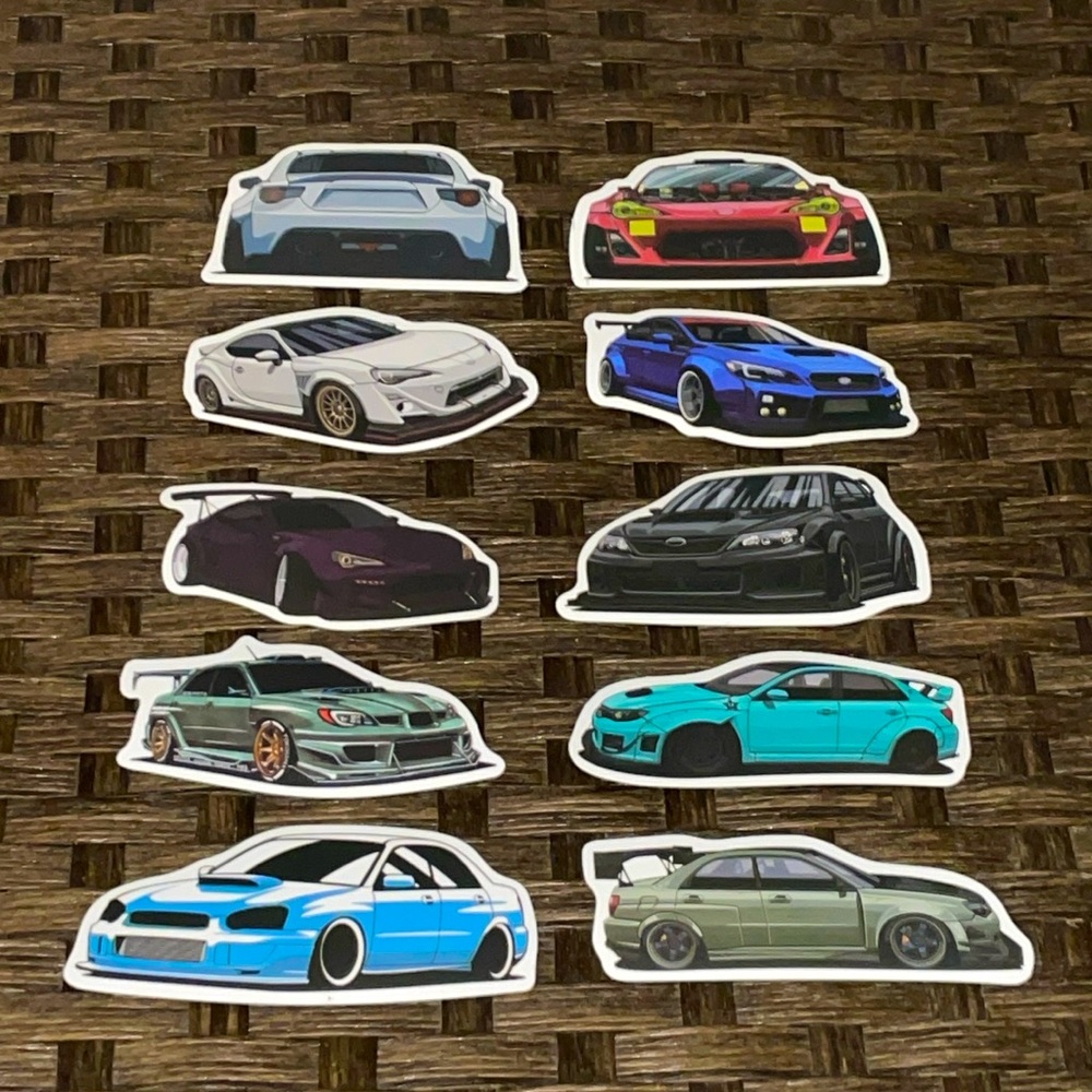NEW JDM Lot of 10 Subaru stickers